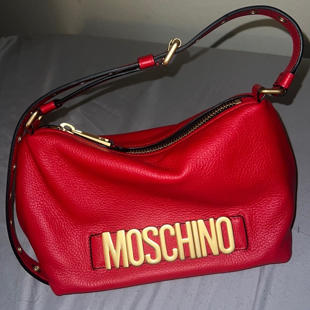 Moschino Lettering Logo Deer Hobo Bag